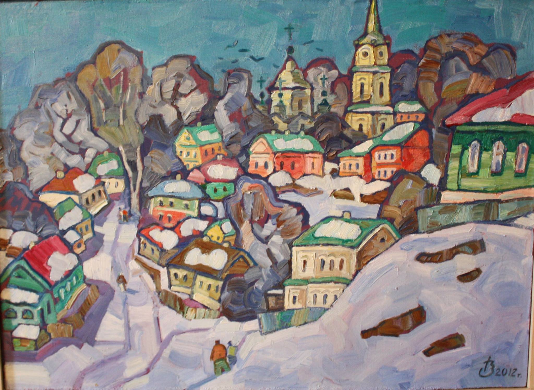 В. Захаров. Крапивна. Вид с Петуховой горы