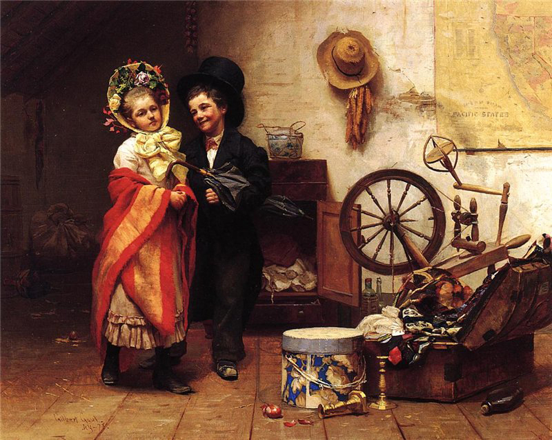 Gilbert Gaul Rainy Day in the Garret. 1878 г.