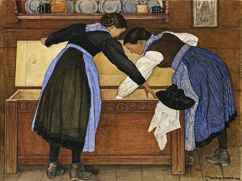 Ernest Biéler. Deux Jeunes Valaisannes 1923