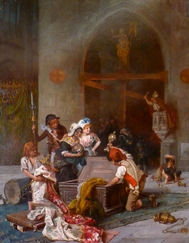 Victor-Henri Juglar Pillage d’une église pendant la Révolution de 1793. 1885 г.