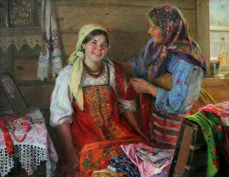 Сычков Федот Васильевич. Собираются в гости. 1940